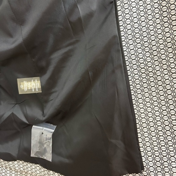 NWT Calvin Black White Patterned Double Button Notch Suit Blazer Jacket  Size 14 - Picture 6 of 8